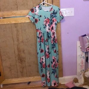 Floral lula roe maxi dress